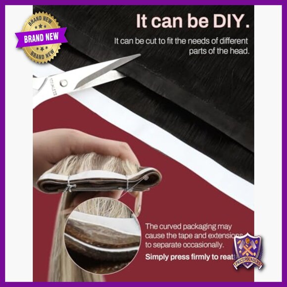 18 Inch Tape-In Human Hair Extensions, 65g, 2 Pieces, Reusable